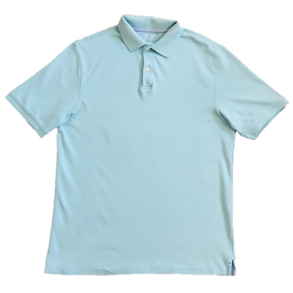 3/$20 Roundtree & Yorke Light Blue Supima Cotton Polo Shirt - Picture 1 of 6